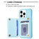 iPhone 14 Pro Max BF26 Wave Pattern Card Bag Holder Phone Case - Blue