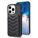 iPhone 14 Pro Max BF26 Wave Pattern Card Bag Holder Phone Case - Black