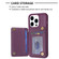 iPhone 14 Pro Max BF26 Wave Pattern Card Bag Holder Phone Case - Dark Purple
