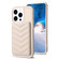 iPhone 14 Pro Max BF26 Wave Pattern Card Bag Holder Phone Case - Beige