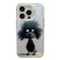 iPhone 14 Pro Max Animal Pattern Oil Painting Series PC + TPU Phone Case - Black Dog