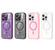 iPhone 14 Pro Max Magsafe Glitter Shockproof Phone Case - Purple