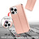 iPhone 14 Pro Max Shockproof PU + TPU Leather Phone Case - Rose Gold