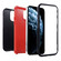 iPhone 14 Pro Max 3 in 1 Four Corner Shockproof Phone Case  - Black+Red