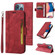 iPhone 14 Pro Max BETOPNICE Dual-side Buckle Leather Phone Case - Red