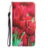 iPhone 14 Pro Max Colored Drawing Leather Phone Case  - Tulips