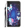 iPhone 14 Pro Max Colored Drawing Leather Phone Case  - Butterfly