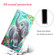 iPhone 14 Pro Max Colored Drawing Leather Phone Case  - Elephant