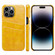 iPhone 14 Pro Max Fierre Shann Retro Oil Wax Texture PU Leather Case with Card Slots  - Yellow