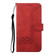 iPhone 14 Pro Max Cubic Skin Feel Flip Leather Phone Case - Red