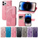 iPhone 14 Pro Max Butterfly Embossing Leather Case  - Light Purple