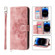 iPhone 14 Pro Max Skin-feel Flowers Embossed Wallet Leather Phone Case - Pink