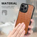 iPhone 14 Pro Max Crocodile Grain Leather Back Cover Phone Case - Brown