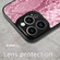 iPhone 14 Pro Max Snakeskin Leather Back Cover Phone Case - Pink