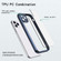 iPhone 14 Pro Max Cool Armor Transparent Phone Case - Navy Blue