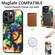 iPhone 14 Pro Max Colored Drawing Leather Back Cover Magsafe Phone Case - Colorful Cube