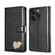 iPhone 14 Pro Max Glitter Powder Love Leather Phone Case - Black