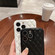 iPhone 14 Pro Max Rhombic Texture Lambskin Phone Case - Black