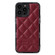 iPhone 14 Pro Max Diamond Pattern Leather Phone Case - Wine Red
