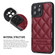 iPhone 14 Pro Max Diamond Pattern Leather Phone Case - Wine Red
