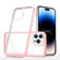 iPhone 14 Pro Max Clear Acrylic + PC + TPU Shockproof Phone Case  - Pink