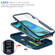 iPhone 14 Pro Max Sliding Camera Cover Design TPU + PC Protective Phone Case  - Blue+Blue