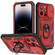 iPhone 14 Pro Max Sliding Camera Cover Design TPU + PC Protective Phone Case  - Red+Black