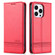 iPhone 14 Pro Max AZNS Magnetic Calf Texture Flip Leather Phone Case  - Red