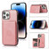 iPhone 14 Pro Max Calf Texture Magnetic Card Bag Case  - Rose Gold