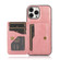 iPhone 14 Pro Max Calf Texture Magnetic Card Bag Case  - Rose Gold