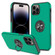 iPhone 14 Pro Max Magnetic Ring Kickstand Shockproof Phone Case  - Dark Green
