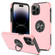 iPhone 14 Pro Max Magnetic Ring Kickstand Shockproof Phone Case  - Rose Gold