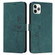 iPhone 14 Pro Max Skin Feel Heart Pattern Leather Phone Case  - Green
