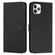 iPhone 14 Pro Max Skin Feel Heart Pattern Leather Phone Case  - Black