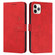 iPhone 14 Pro Max Skin Feel Heart Pattern Leather Phone Case  - Red