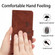 iPhone 14 Pro Max Skin Feel Heart Pattern Leather Phone Case  - Brown