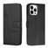 iPhone 14 Pro Max Stitching Calf Texture Buckle Leather Phone Case  - Black