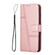 iPhone 14 Pro Max Stitching Calf Texture Buckle Leather Phone Case  - Pink