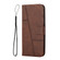 iPhone 14 Pro Max Stitching Calf Texture Buckle Leather Phone Case  - Brown