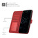 iPhone 14 Pro Max Stitching Calf Texture Buckle Leather Phone Case  - Red