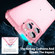 iPhone 14 Pro Max Carbon Fiber Texture Shockproof Phone Case  - Transparent Pink