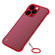 iPhone 14 Pro Max Metal Lens Frosted Finger Ring Strap Phone Case  - Red