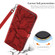 iPhone 14 Pro Max Life of Tree Embossing Pattern Leather Phone Case  - Red