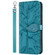 iPhone 14 Pro Max Life of Tree Embossing Pattern Leather Phone Case  - Lake Blue
