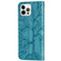 iPhone 14 Pro Max Life of Tree Embossing Pattern Leather Phone Case  - Lake Blue
