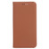 iPhone 14 Pro Max Magnetism Skin Feel Card Holder Leather Phone Case  - Brown