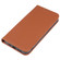 iPhone 14 Pro Max Magnetism Skin Feel Card Holder Leather Phone Case  - Brown