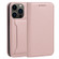 iPhone 14 Pro Max Magnetism Skin Feel Card Holder Leather Phone Case  - Rose Gold