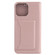 iPhone 14 Pro Max Magnetism Skin Feel Card Holder Leather Phone Case  - Rose Gold