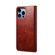 iPhone 14 Pro Max Simple Wax Crazy Horse Texture Horizontal Flip Leather Case  - Brown